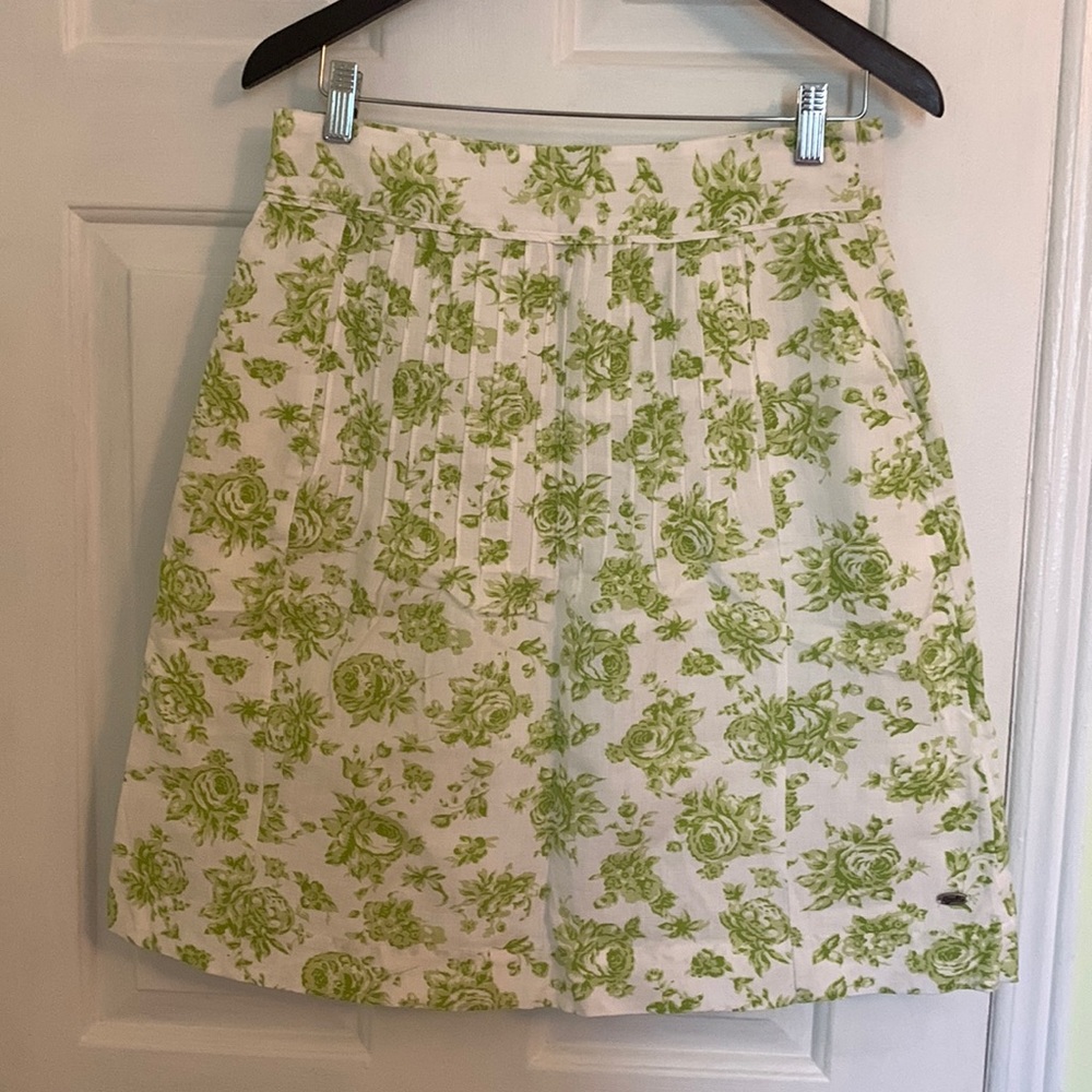 Pleated in front cotton summer skirt with pockets, purchased in Greece